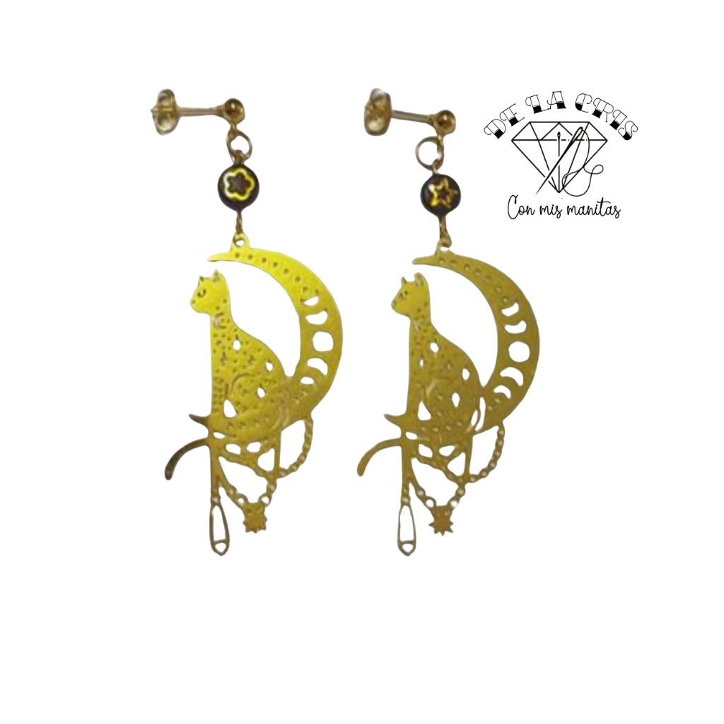 Pendientes Gato y Fases de Luna