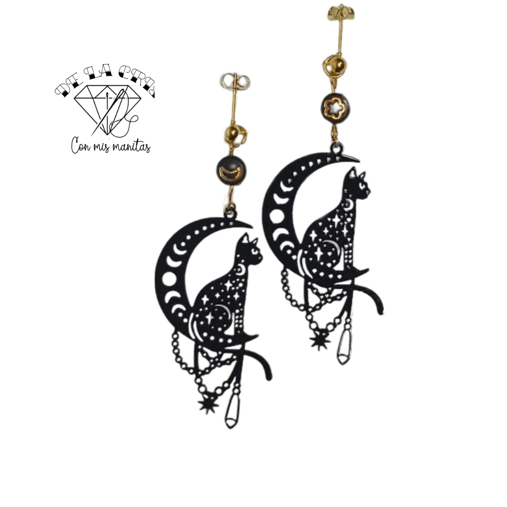 Pendientes Gato y Fases de Luna