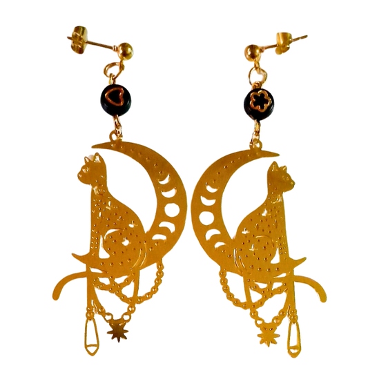 Pendientes Gato y Fases de Luna
