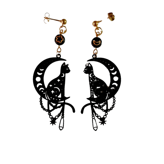 Pendientes Gato y Fases de Luna