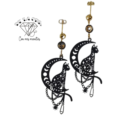 Pendientes Gato y Fases de Luna