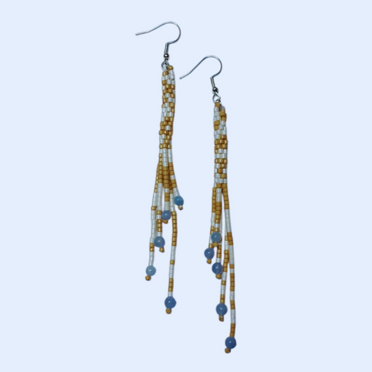 Colgante Lila Aguamarina – Acero